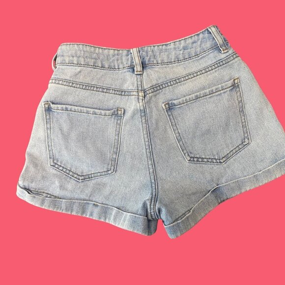 Pacsun High-Waisted Mom Shorts | Size 25 | Light Wash Denim - Picture 3 of 7